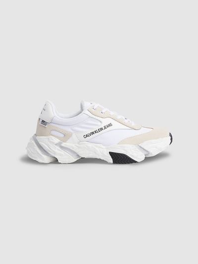 Calvin Klein Cipők HU075139 | Calvin Klein Bőr Chunky Női Sportcipő Fehér